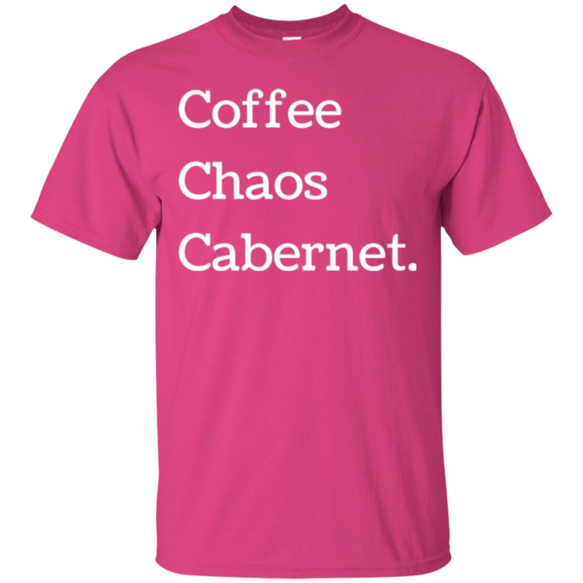 Coffee Chaos Cabernet T-shirt Heliconia
