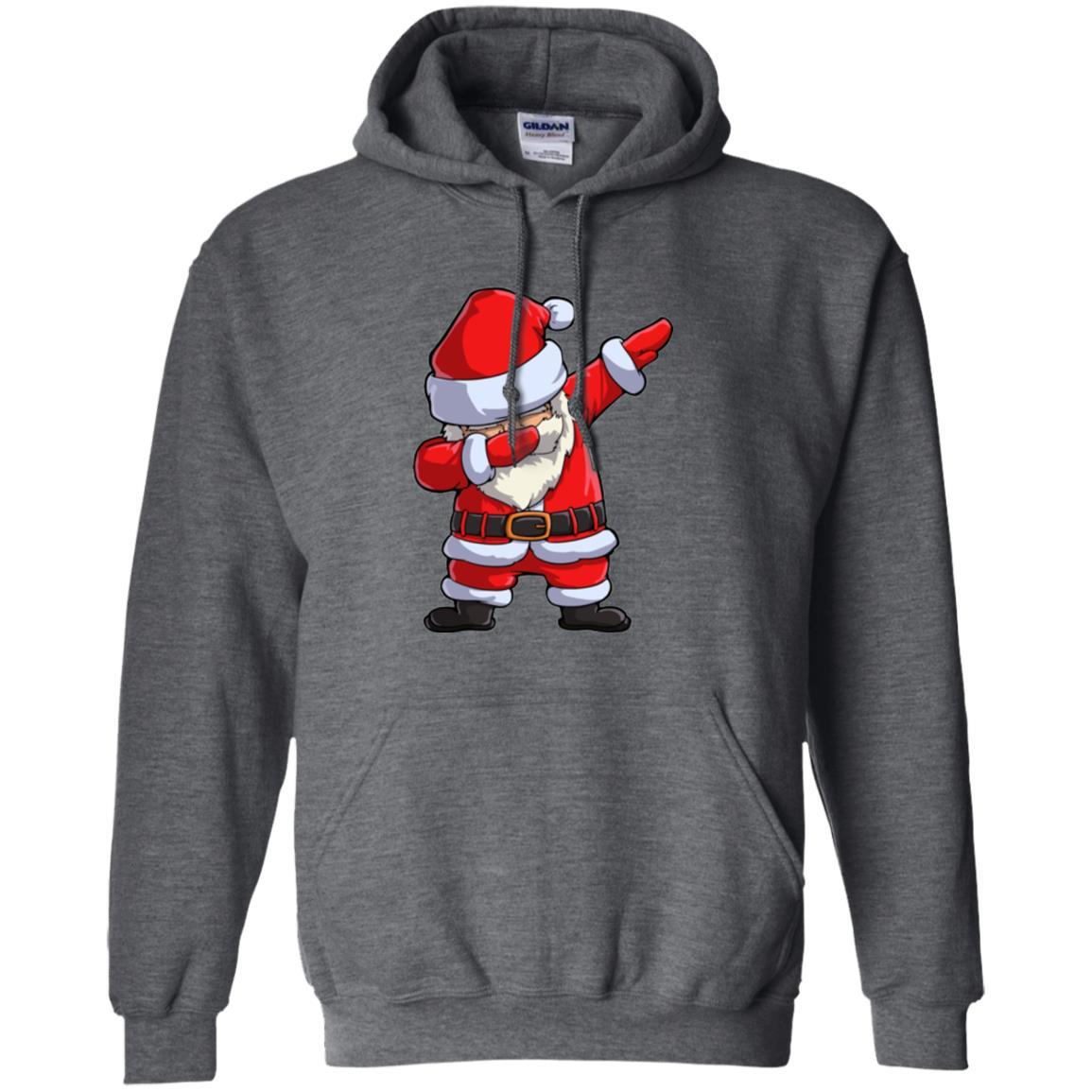 Christmas T-shirt Dabbing Santa Claus Dark Heather