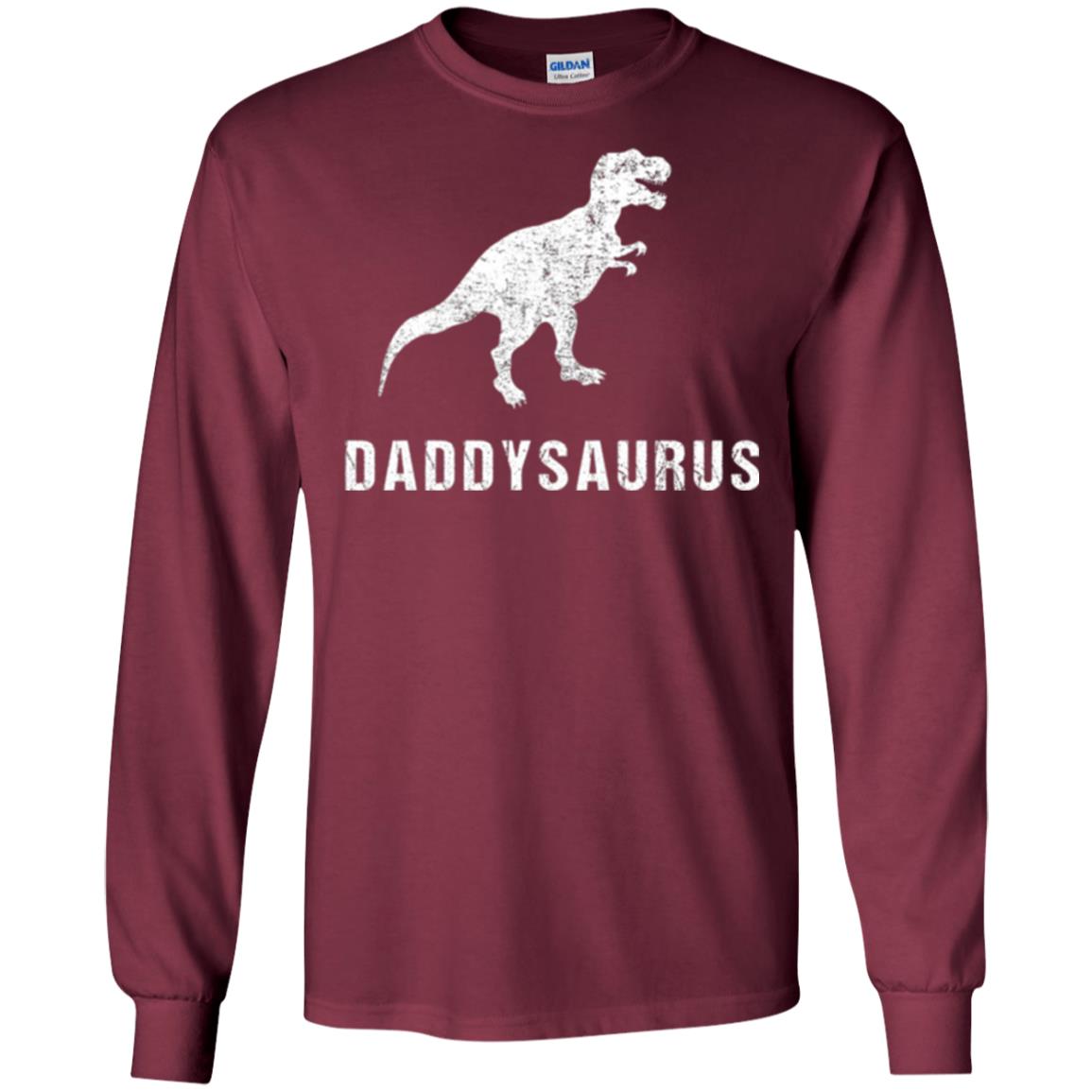 Dad T-shirt Daddysaurus Maroon