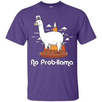 No Prob-llama Llama Shirt Purple