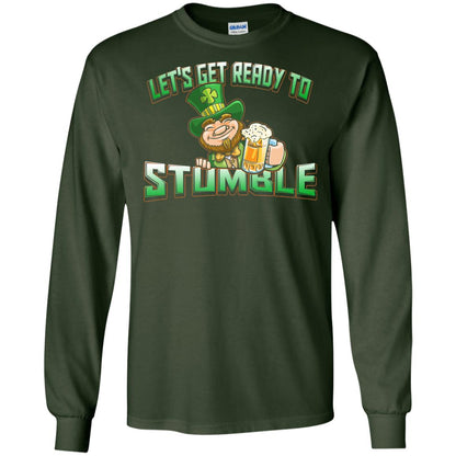 St.patrick_s Day T-shirt Let_s Get Ready To Stumble Forest Green