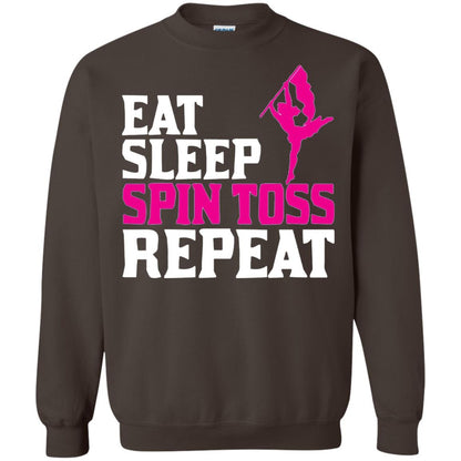 Eat Sleep Spin Toss Repeat Color Guard T-shirt Dark Chocolate