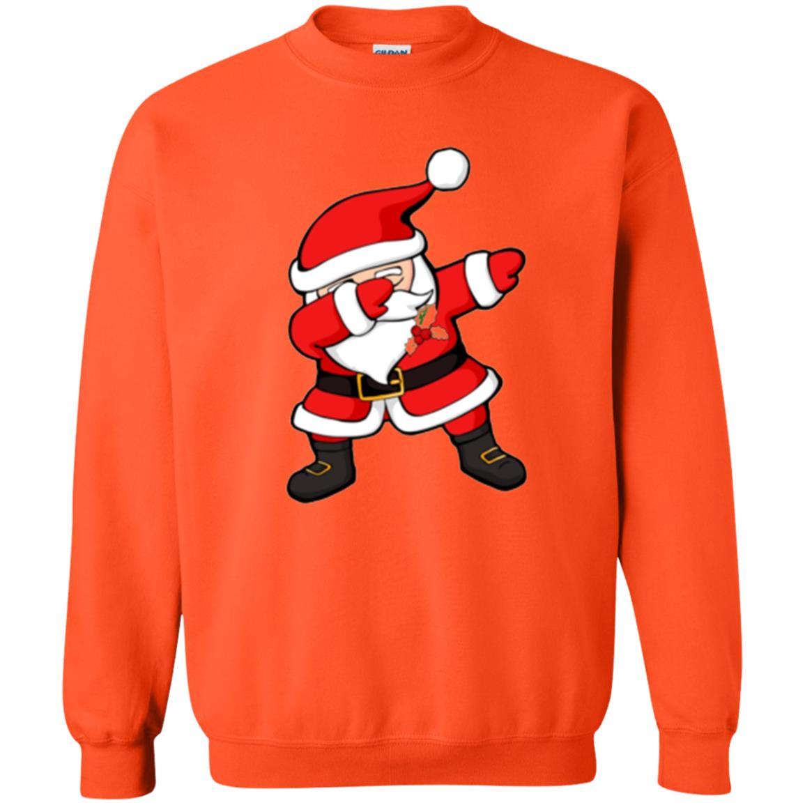 Christmas T-shirt Dabbing Santa Claus Christmas Dab Novelty Orange