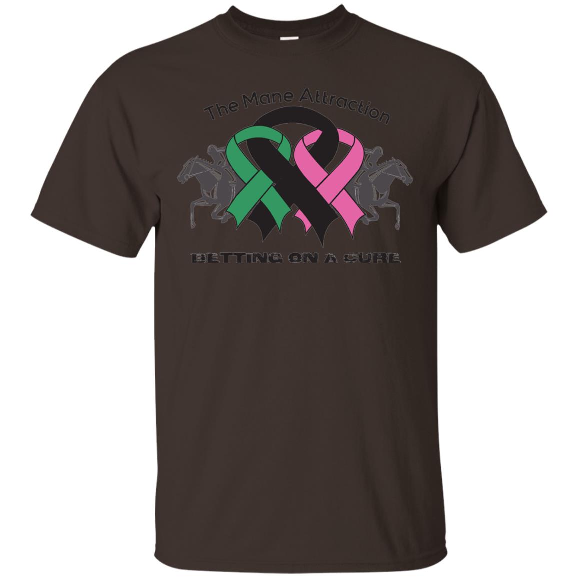 The Mane Attraction Cancer Betting On A Cure Shirt Dark Chocolate