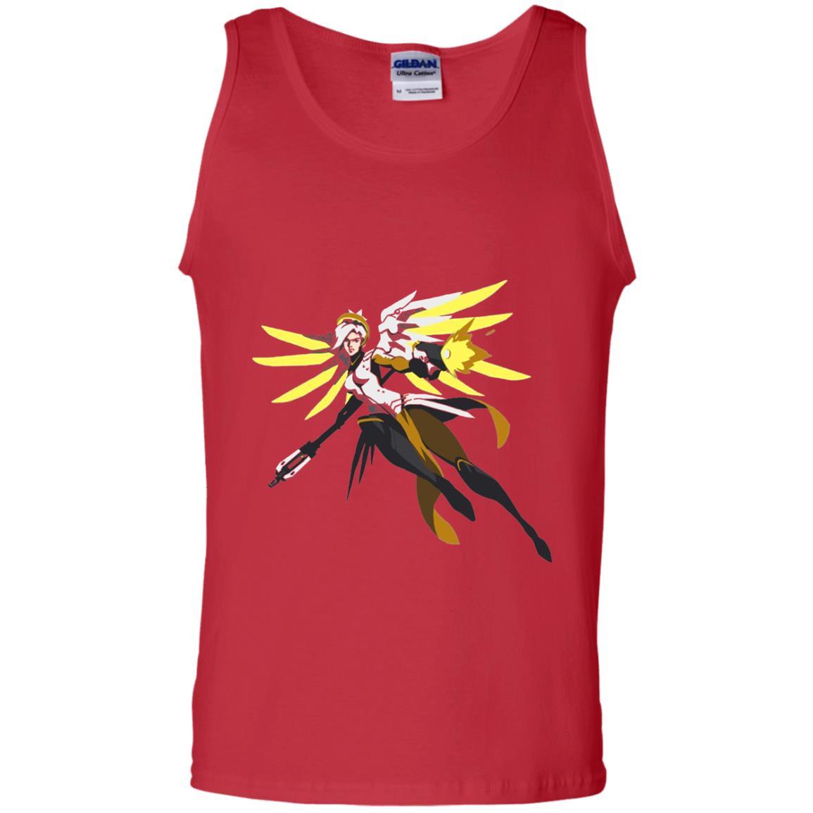 Overwatch Mercy Battle Ready Spray T-Shirt Red