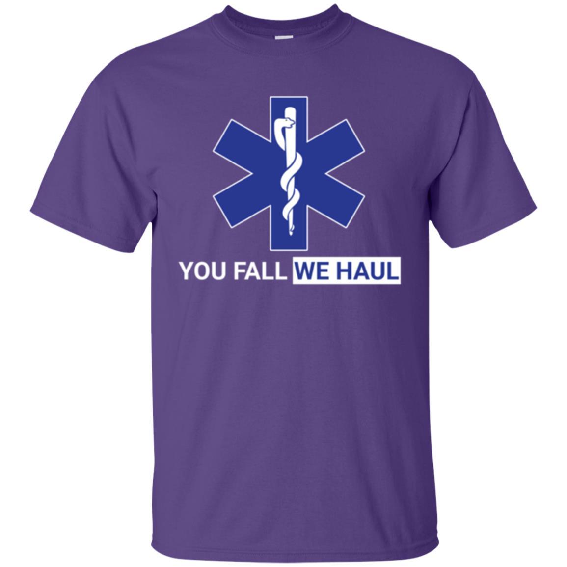 Paramedic T-shirt You Fall We Haul Purple