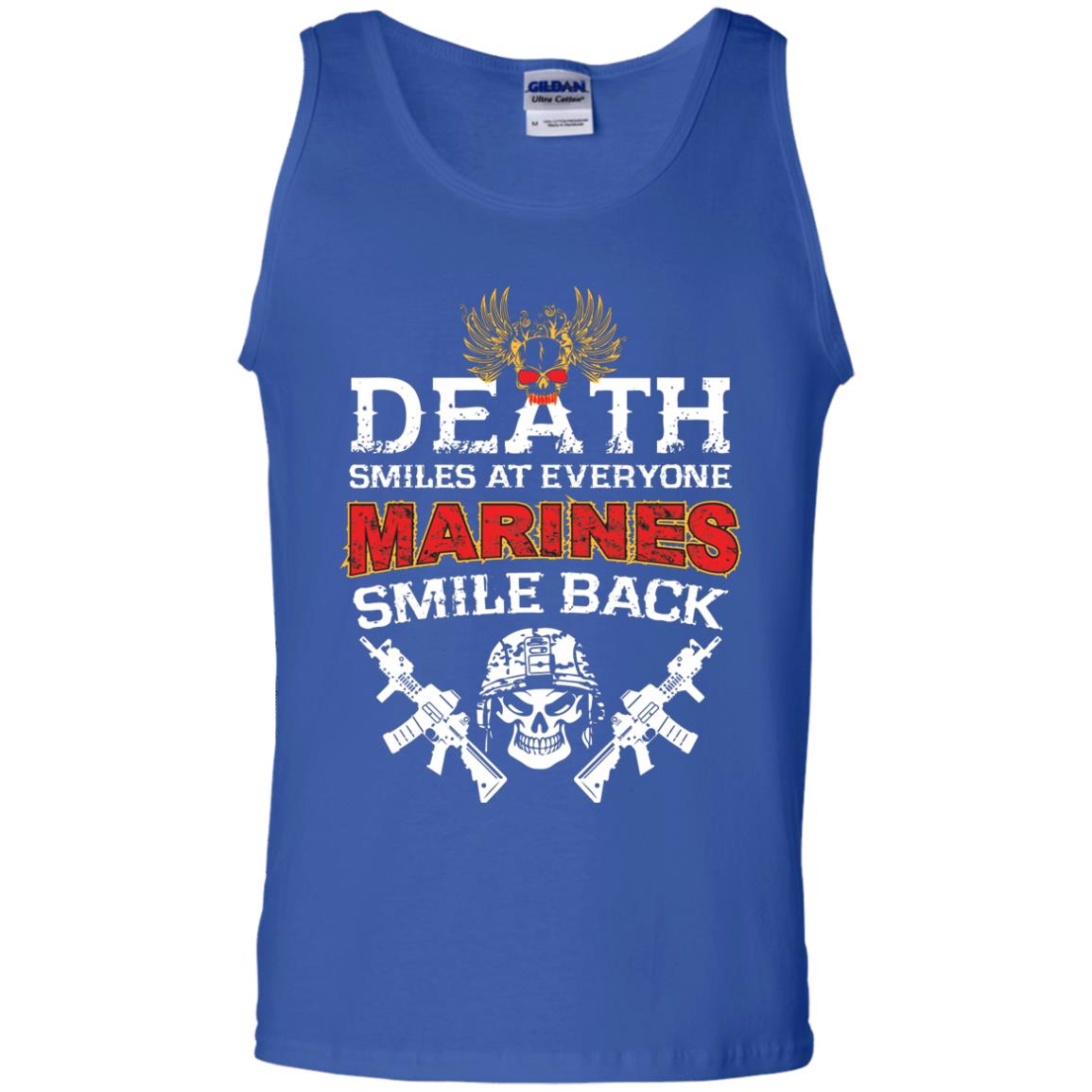 Death Smiles At Everyone Marines Smile Back Shirt Royal