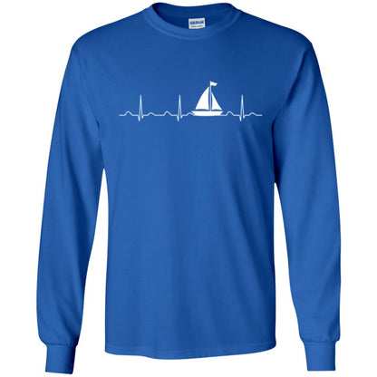 Boating Sailor T-shirt Heartbeat Royal