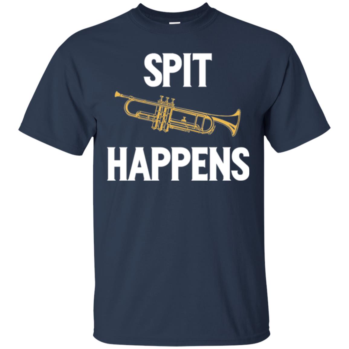 Trumpet Players T-shirt Spit Happens Navy
