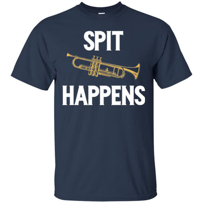 Trumpet Players T-shirt Spit Happens Navy