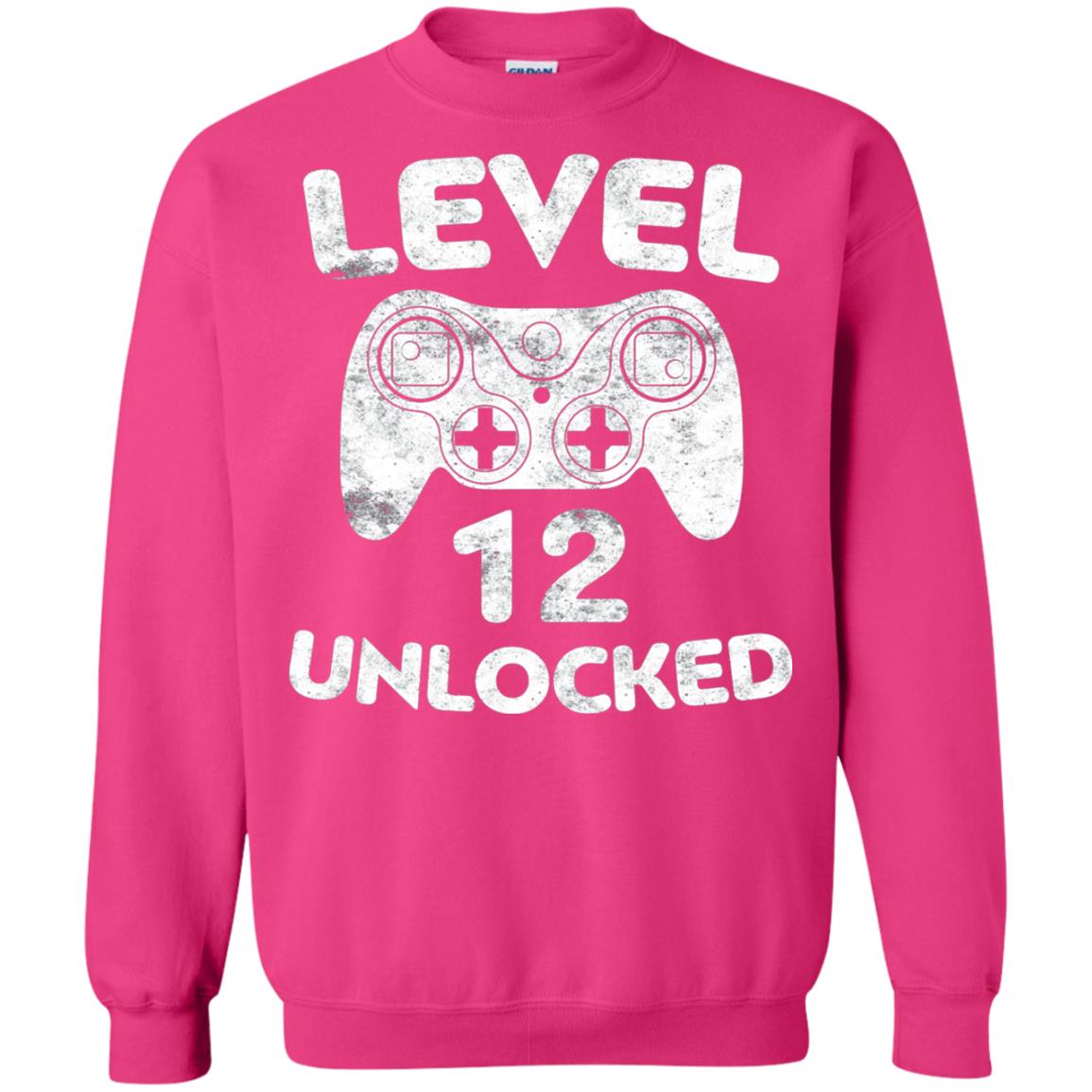 Level 12 Unlocked 12th Video Gamer Birthday Shirt Heliconia