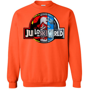 Jurassic World Movie Fan ShirtG180 Gildan Crewneck Pullover Sweatshirt 8 oz.