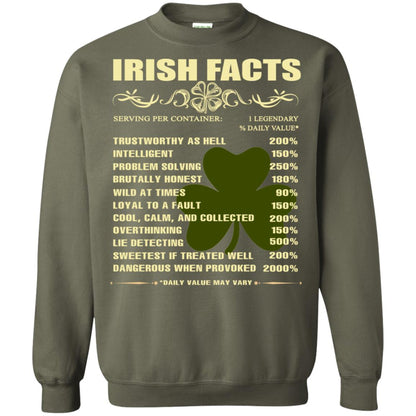 Irish Facts Intelligent Problem Solving Shirt Military Green