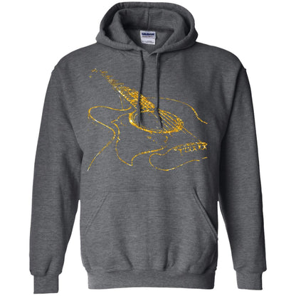 Guitar Gold Guitarist Gift Shirt For Mens Or Womens Dark Heather