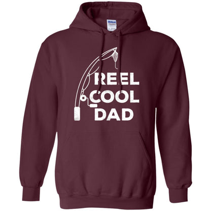 Fisherman T-shirt Reel Cool Dad Maroon