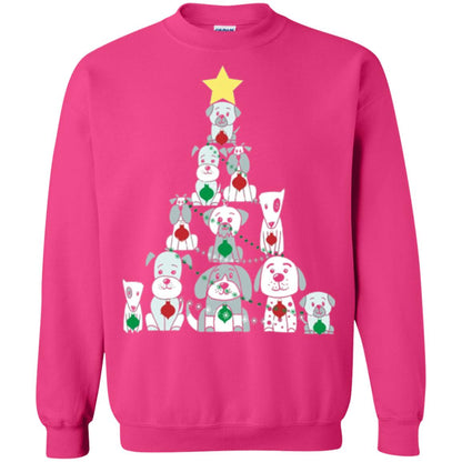 Dogs Lovers T-shirt Christmas Tree By Dogs Heliconia