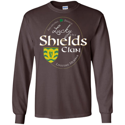 St Patricks Day T-shirt Shields Clan Lucky Lifetime Member T-shirt Dark Chocolate