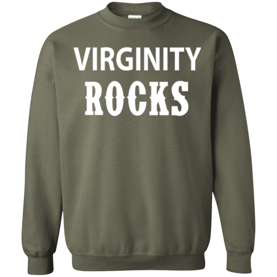 Virginity Rocks T-shirt Military Green