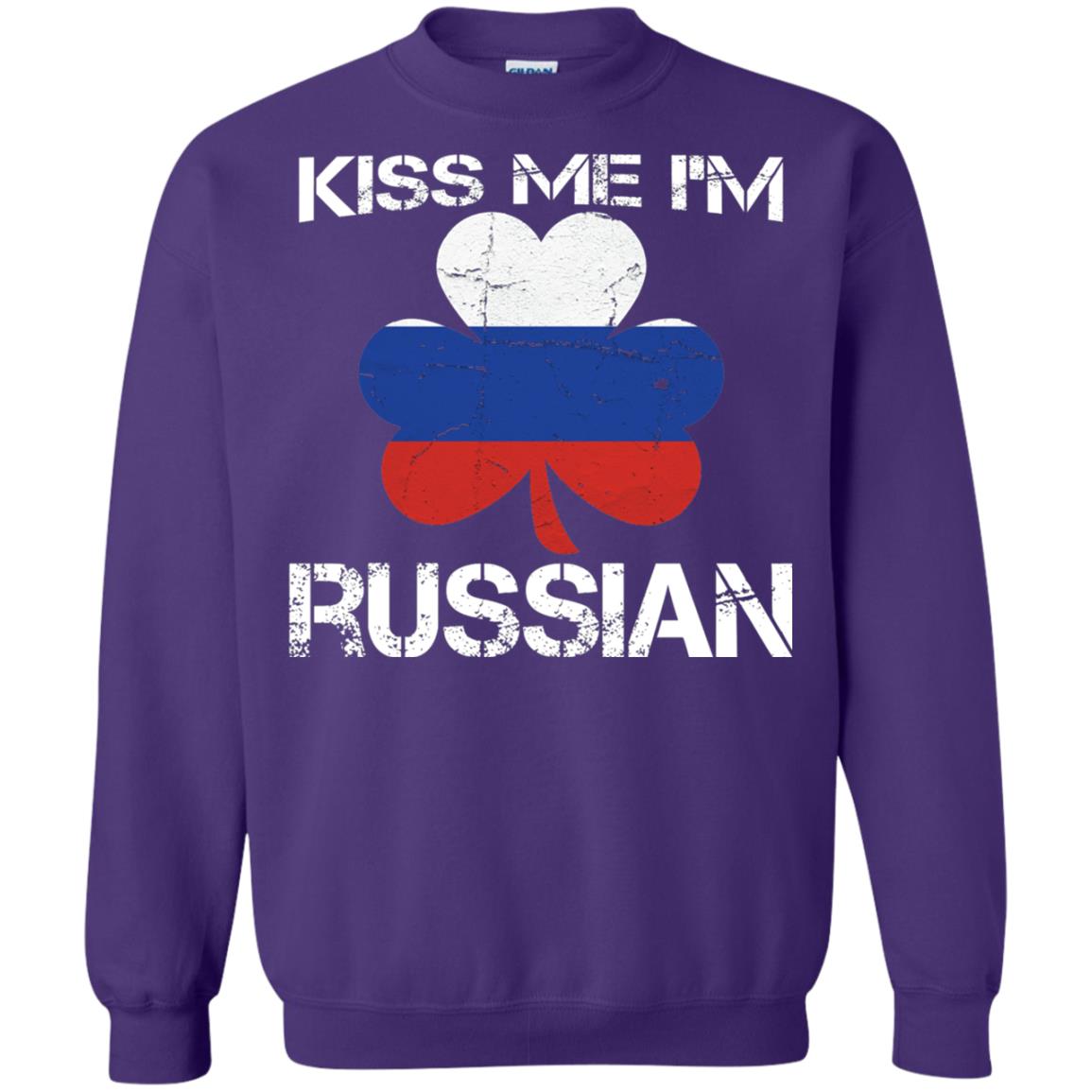 Kiss Me Russian Distressed St. Patrick_s Day 2018 T-shirt Purple