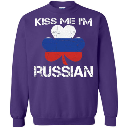 Kiss Me Russian Distressed St. Patrick_s Day 2018 T-shirt Purple
