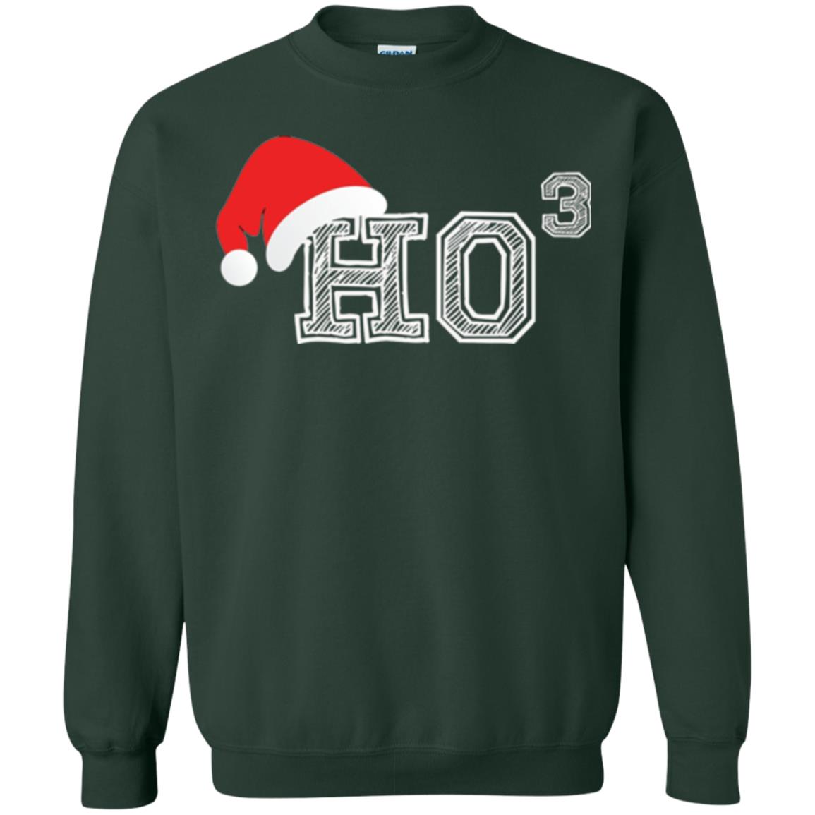 Christmas T Shirt Ho Ho Ho X 3 Third Power Forest Green