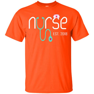 New Nurse Est 2018 T-shirt Nursing School Graduation