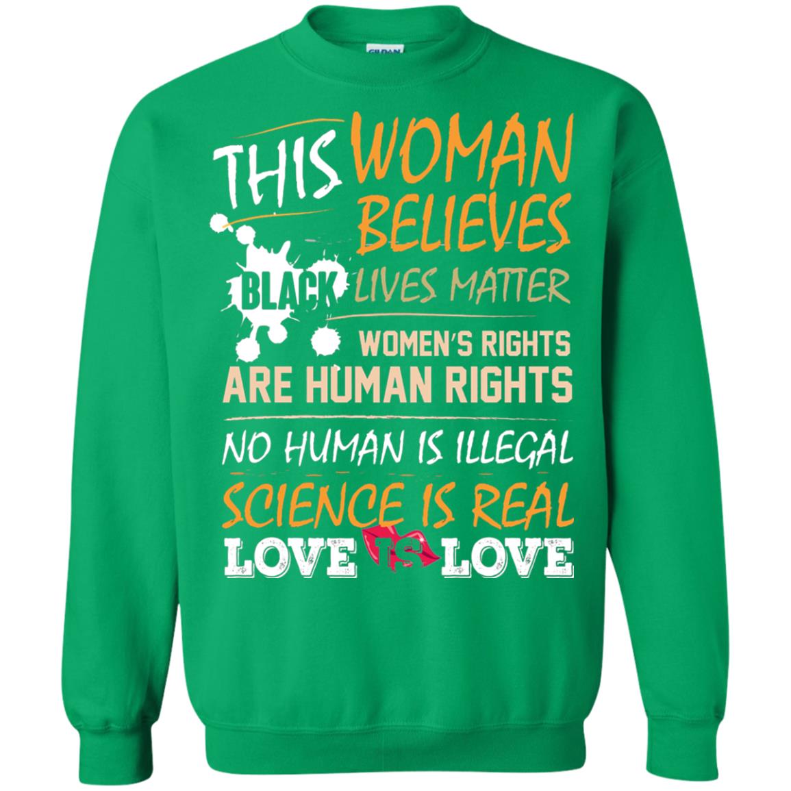 Women_s Movement Rally March T-shirts This Woman Believe Irish Green