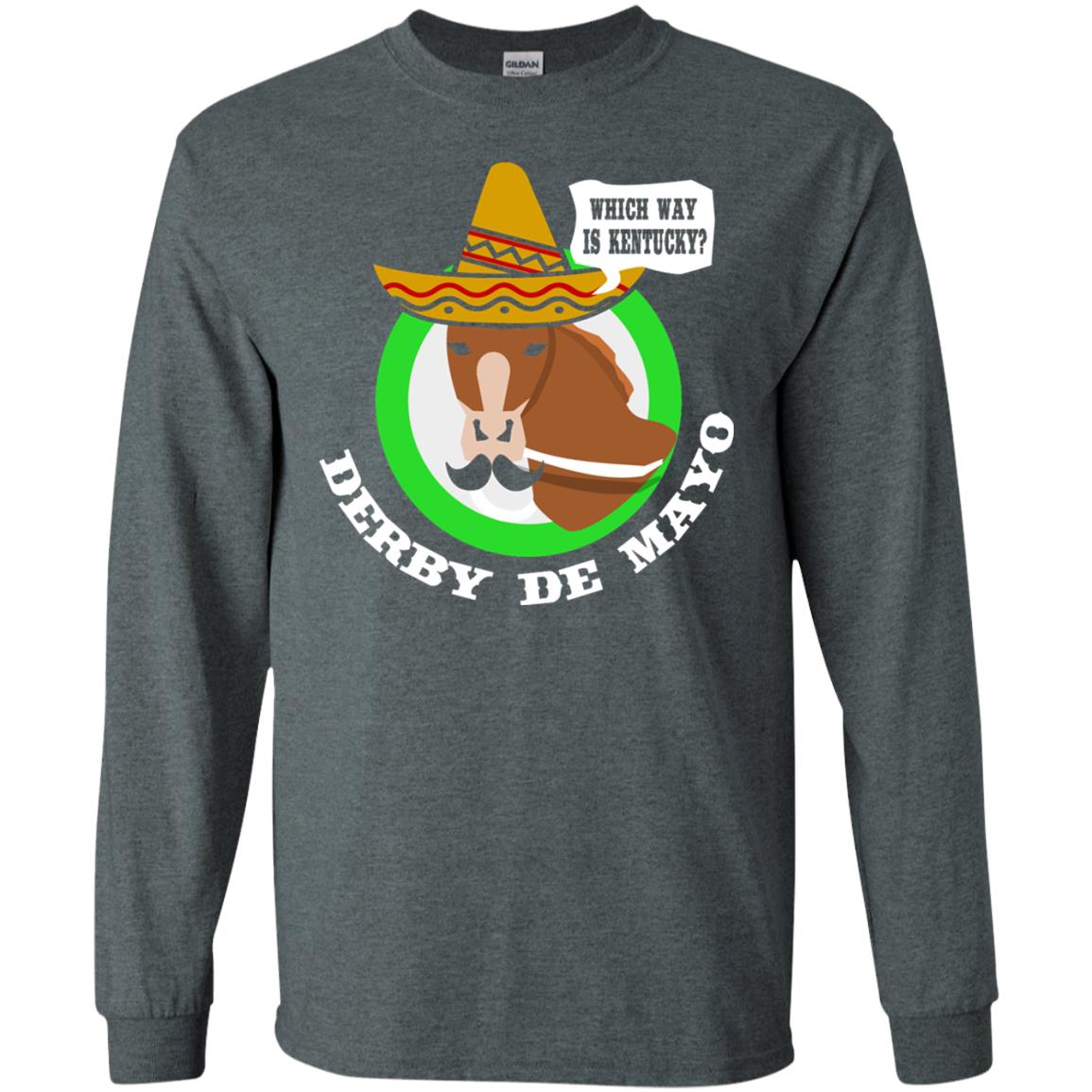 Derby De Mayo Kentucky Sombrero Mexican Horse Race T-shirt Dark Heather