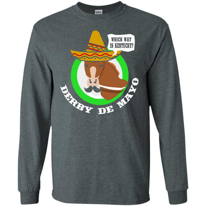 Derby De Mayo Kentucky Sombrero Mexican Horse Race T-shirt Dark Heather