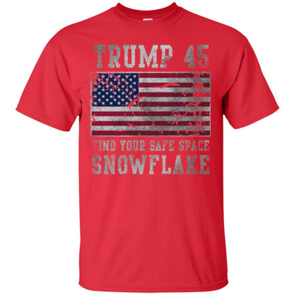Trump 45 Find Your Safe Space Snowflake T-shirt Red