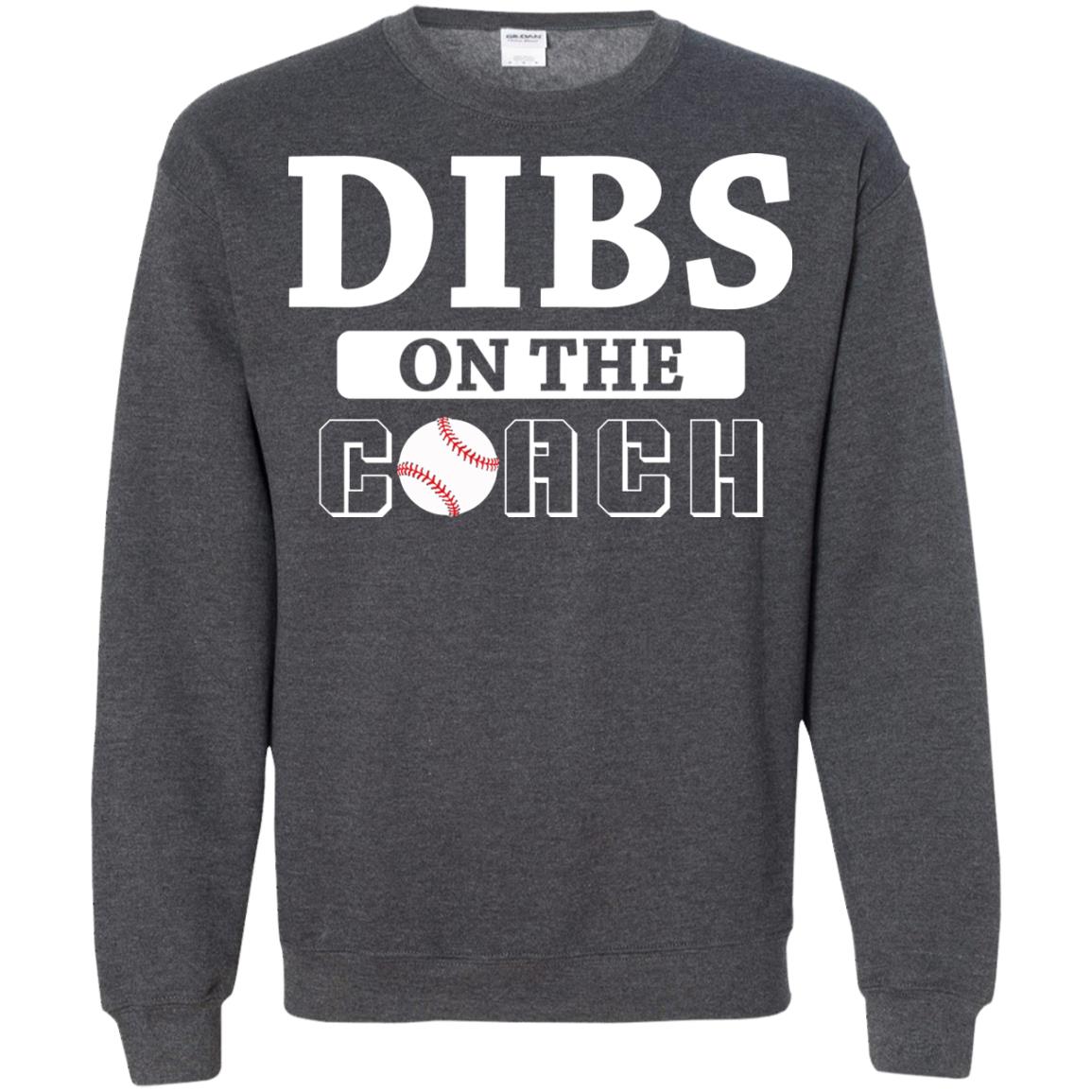 Dibs On The Coach Baseball T-shirt Dark Heather