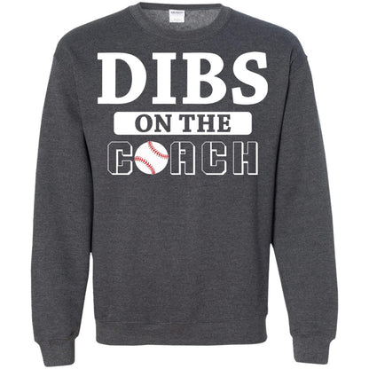 Dibs On The Coach Baseball T-shirt Dark Heather