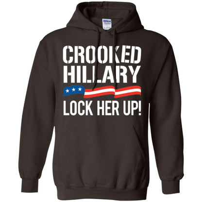 Crooked Hillary Lock Her Up T-shirt Dark Chocolate