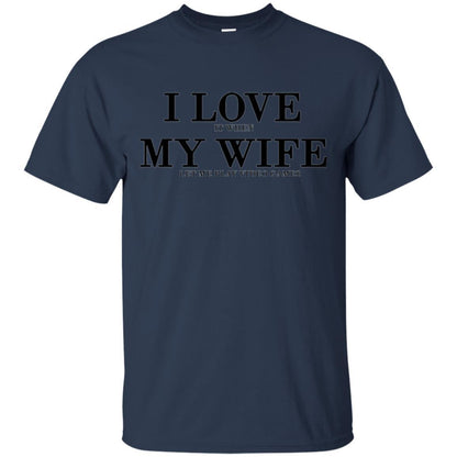 Husband T-shirt I Love It When My Wife Let Me Play Video Games Navy