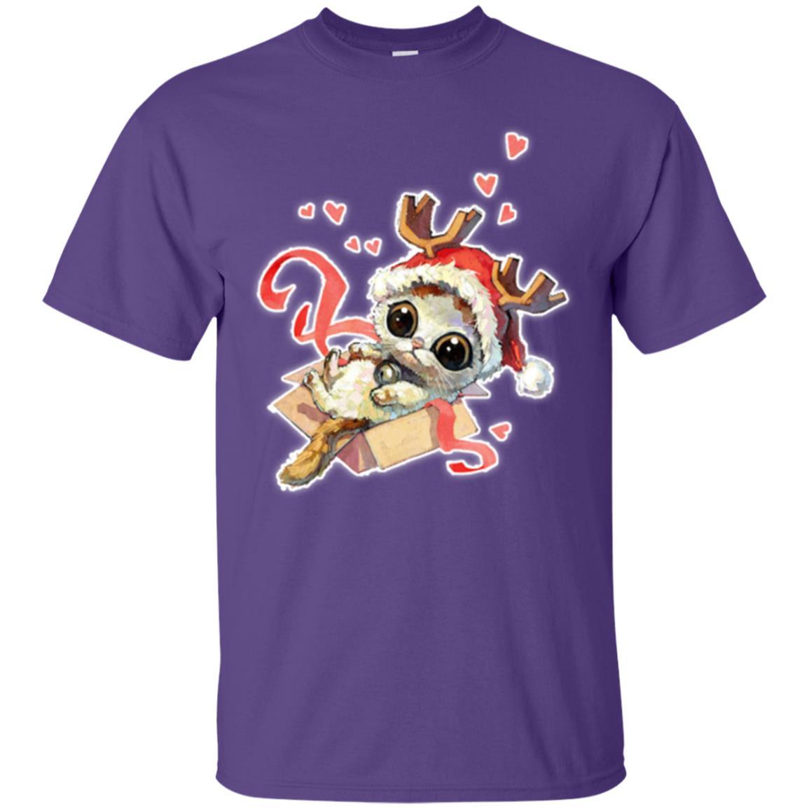 Cat Lover T-shirt Merry Christmas Purple