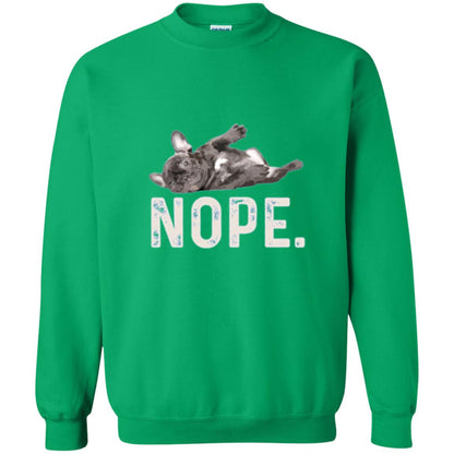 Dog Lover T-shirt Nope Lazy French Bulldog Irish Green