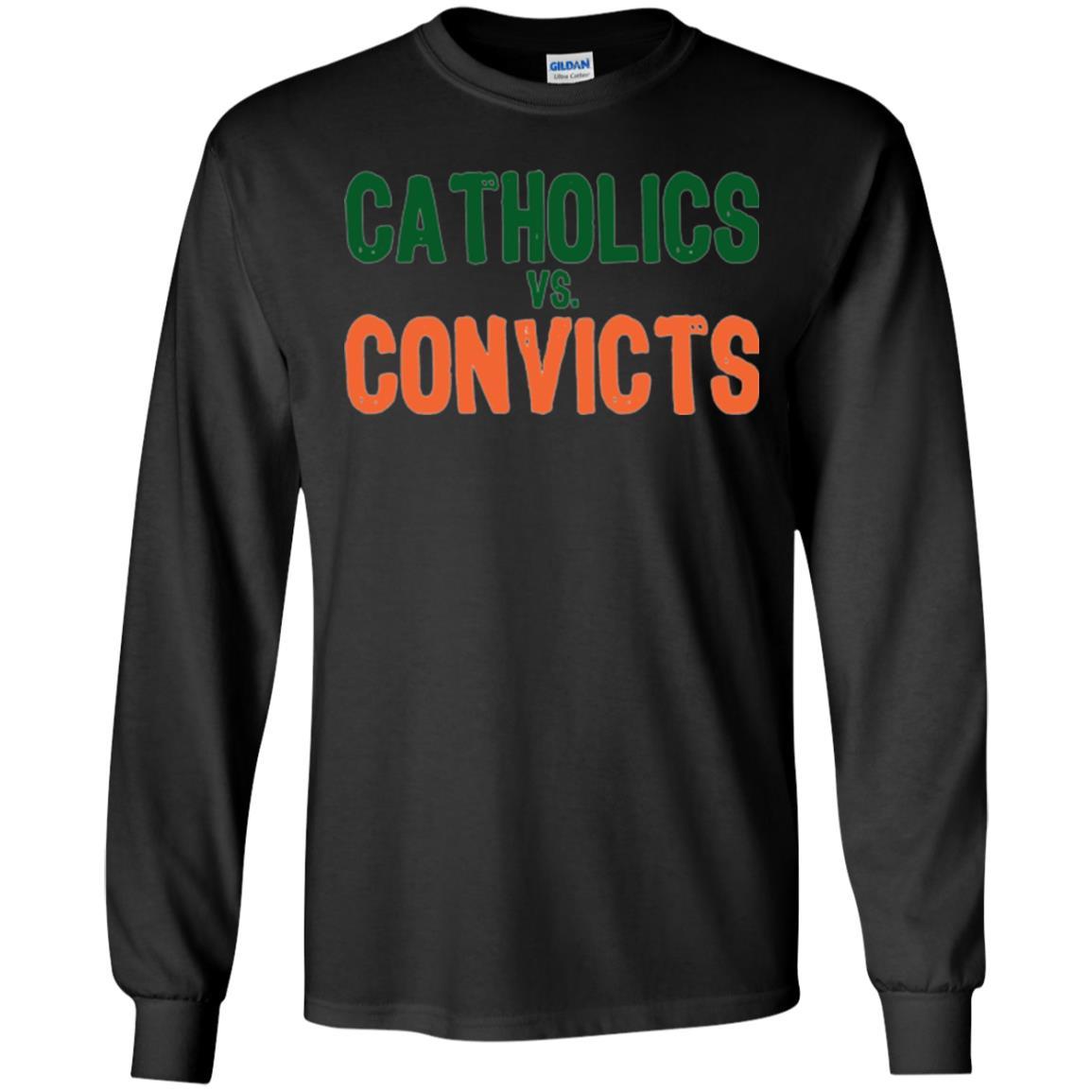 Football T-shirt Distressed Catholics Vs. Convicts 1988 Classic