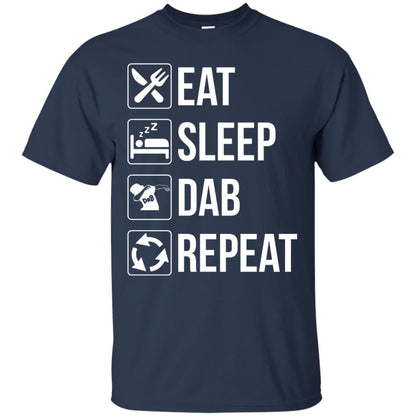Funny Eat Sleep Dab Repeat T-shirt Navy