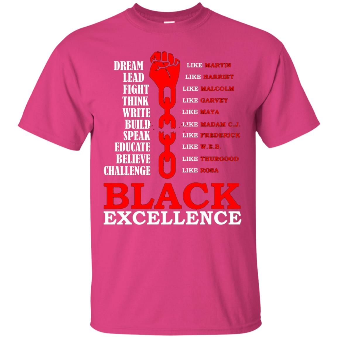 Black Excellence Black Af Proud African American T-shirt Heliconia