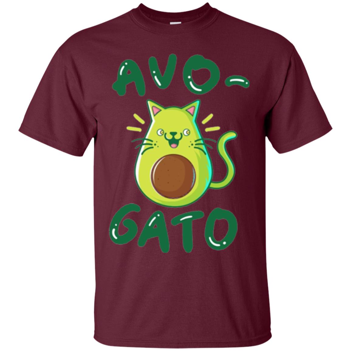 Cat Lovers T-shirt Avocado Avogato Maroon