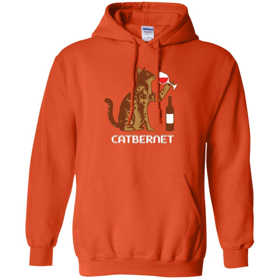Cat Lovers T-shirt Catbernet Cat Wine Orange