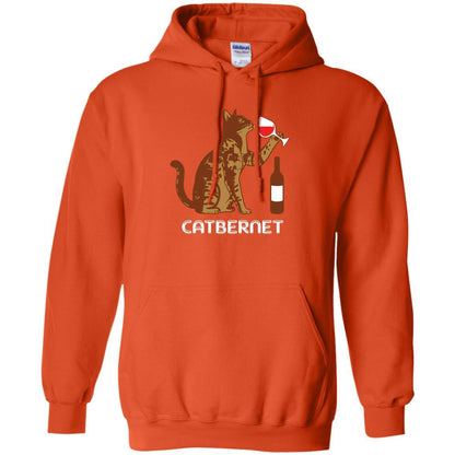 Cat Lovers T-shirt Catbernet Cat Wine Orange