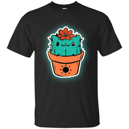 Cat Lover T-shirt Cactus Dog Catcus Black