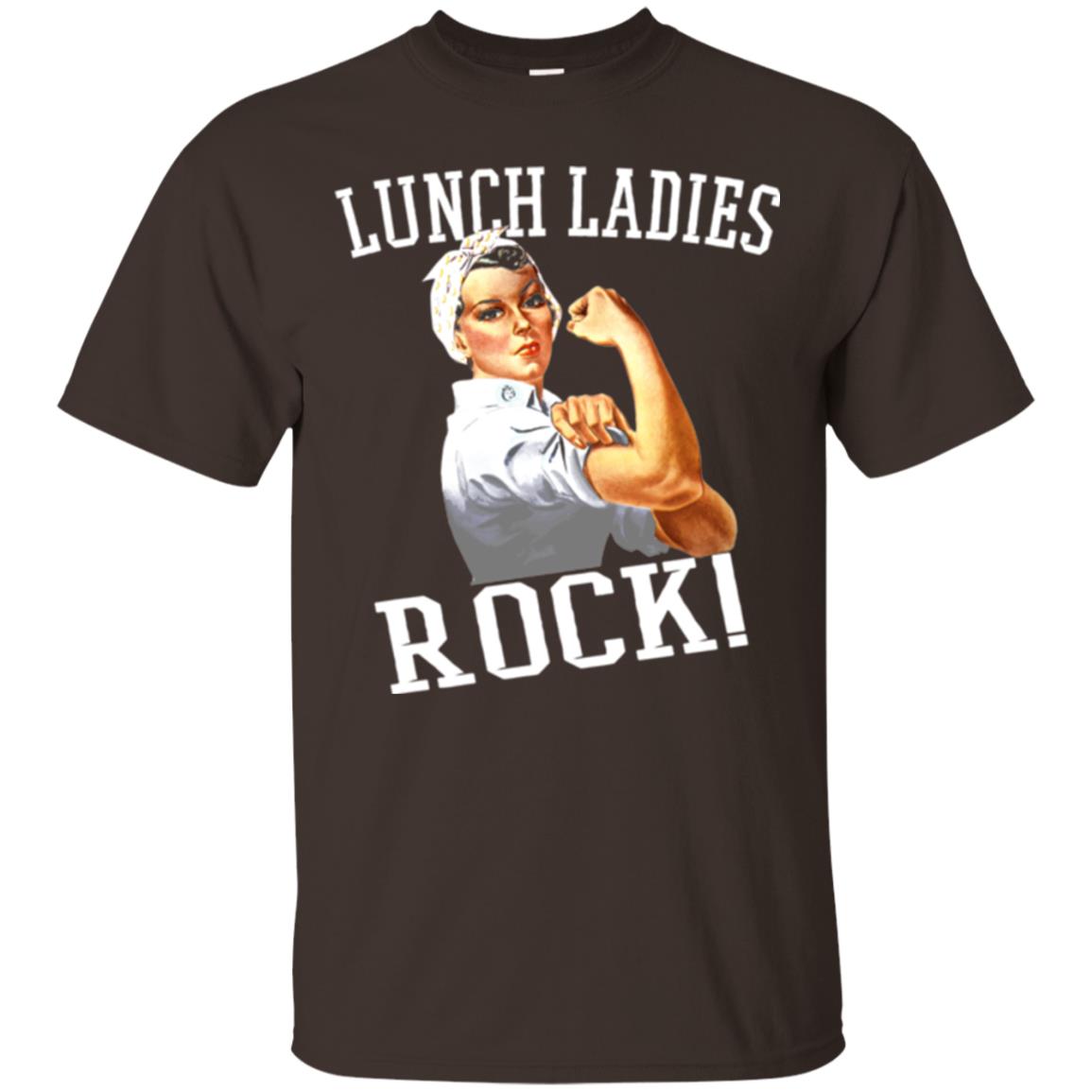 Lunch Ladies Rock Cafeteria Lunch Lady T-shirt Dark Chocolate