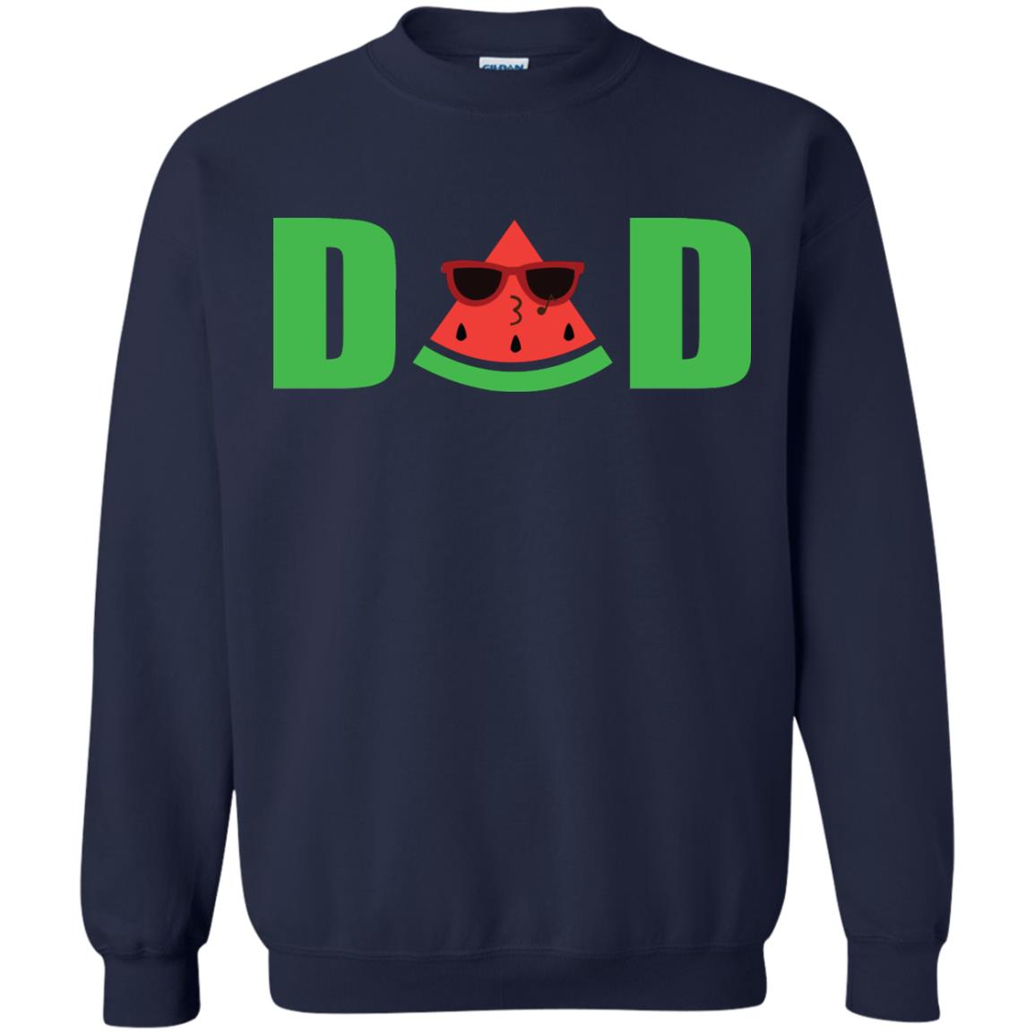 Dad Watermelon Funny Summer Melon Fruit Shirt For Daddy Navy