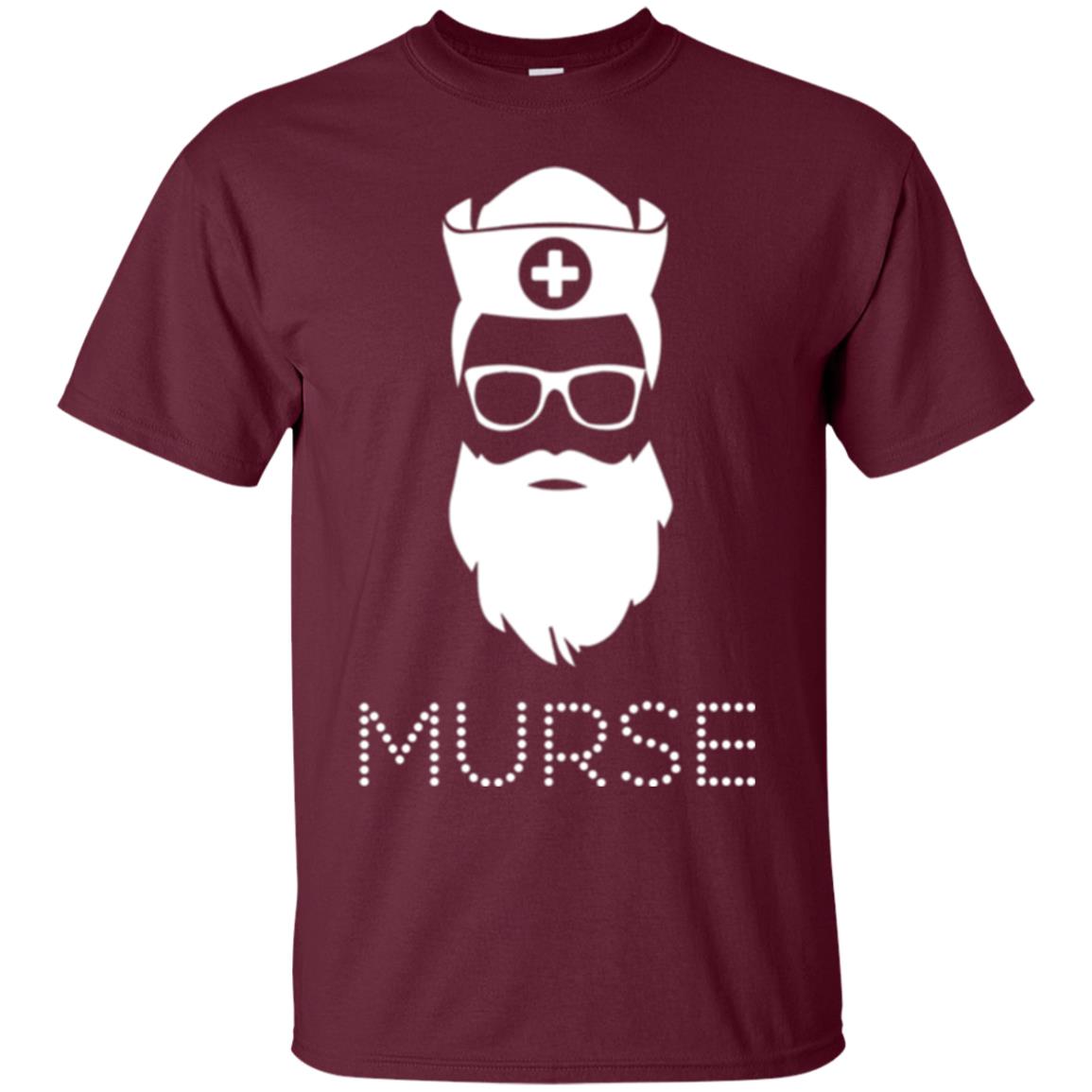 Gift For Nurse Awesome Cute Funny Murse Man T-shirt Maroon