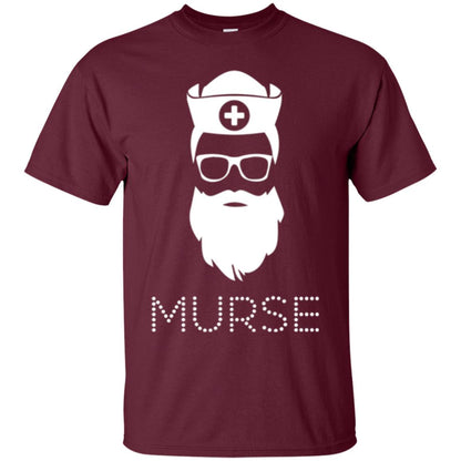 Gift For Nurse Awesome Cute Funny Murse Man T-shirt Maroon