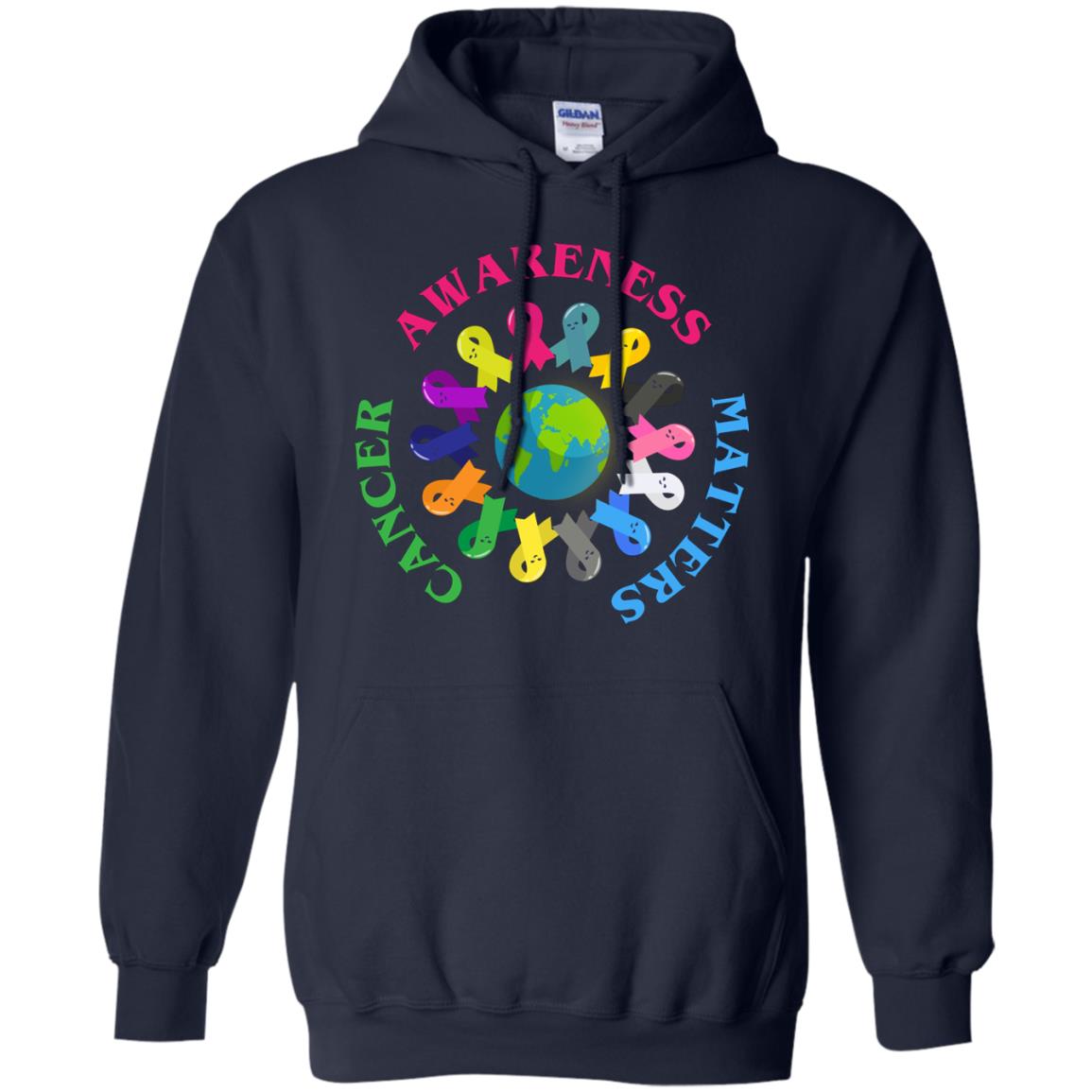 All Cancer Ribbons For All Cancer Awareness T-shirt Navy