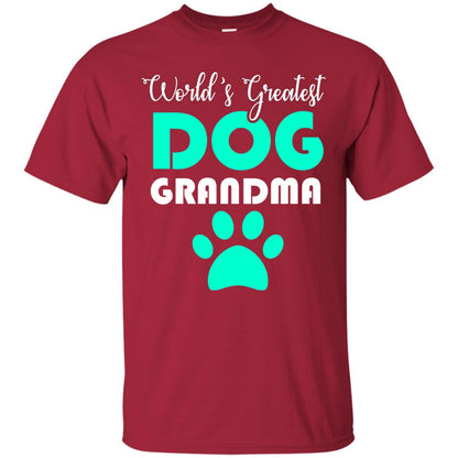 World_s Greatest Dog Grandma Cool Shirt For Mama Love Dogs Cardinal