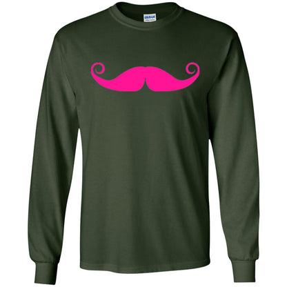 Pink Mustache T-shirt Funny Gift For Men Forest Green